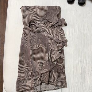 Zara Black and White Striped Mini Dress